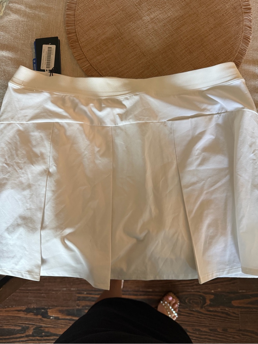 Ralph Lauren White Pleated Skirt with Brand Tag